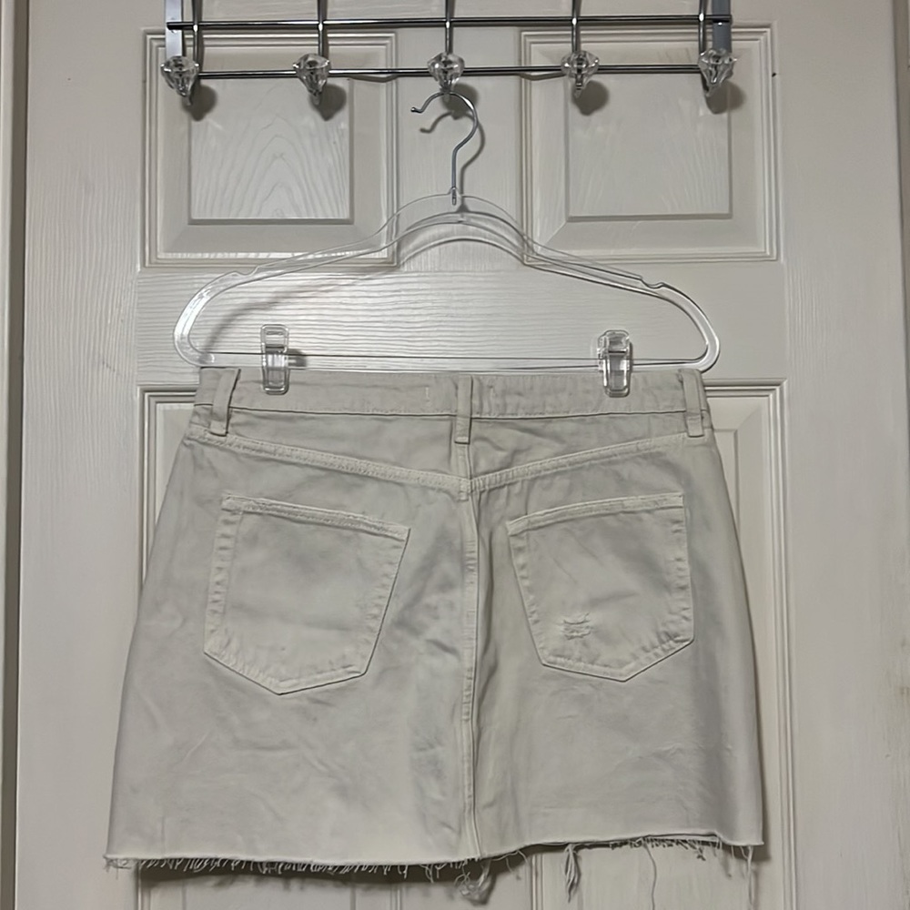 NWT $60 Free People | We the Free | Distressed & Ripped Denim Jean Skirt - Picture 6 of 13